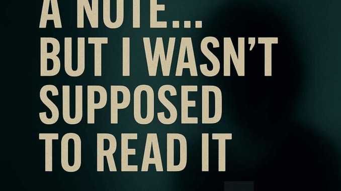 She Left a Note… But I Wasn’t Supposed to Read It – Episode 5