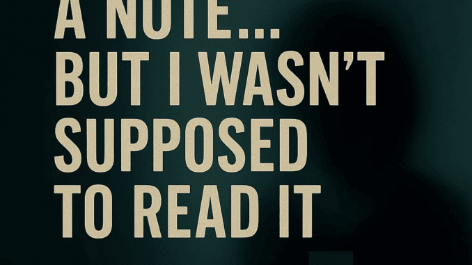 She Left a Note… But I Wasn’t Supposed to Read It – Episode 6