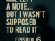 She Left a Note… But I Wasn’t Supposed to Read It – Episode 6