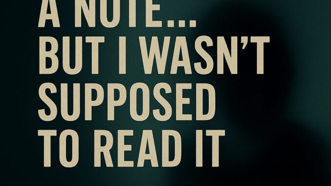 She Left a Note… But I Wasn’t Supposed to Read It – Episode 2