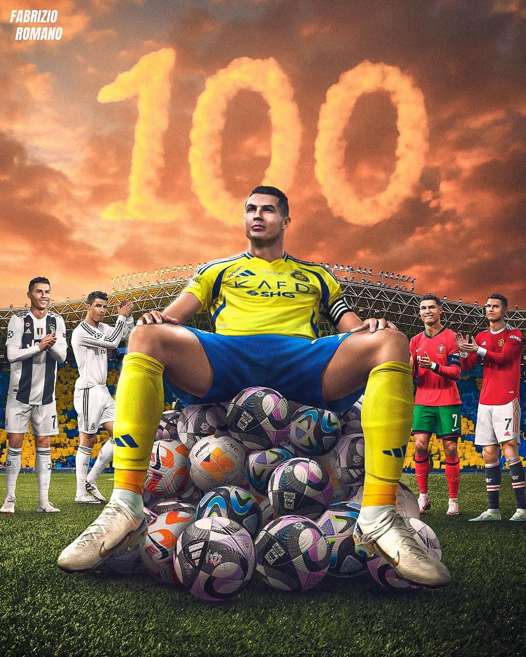 Cristiano Ronaldo Makes History: First Ever to Score 100+ Goals for Four Different Teams and His Nation