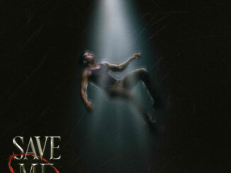 Victor AD with contemplative pose, Save Me single cover overlay